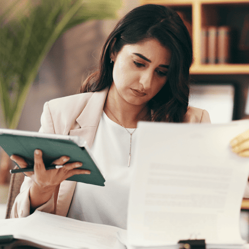 A customer using tailored legal document translation to handle unique legal cases requiring accurate terminology