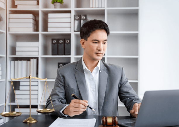 Lawyer reviews a translated contract with Spanish Translation Services in New Jersey for legal accuracy before filing.