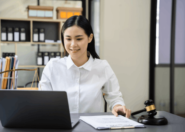 Lawyer reviews a translated legal brief with Translation Services in East Orange with accuracy and high quality.