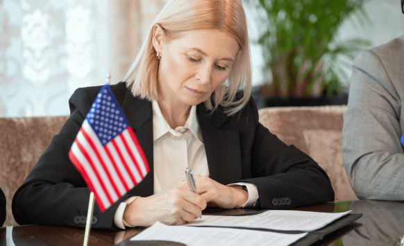 Translator helping a customer benefit from newjersey translation services at affordable prices for accurate documents