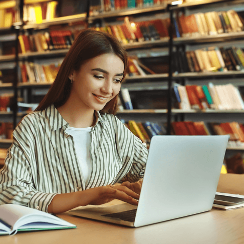 A student using Portuguese Translation Services in New Jersey for accurate academic document translation.