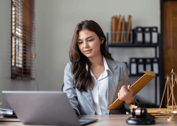 Lawyer reviews a translated legal brief at a desk, using Translation Services in Jersey City for court accuracy.
